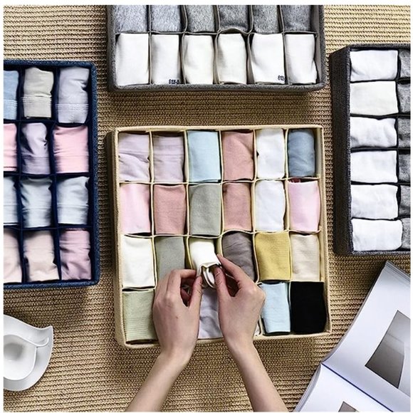 24 Grids Home Foldable & Washable Closet Organizer Grey - Picture 10 of 13